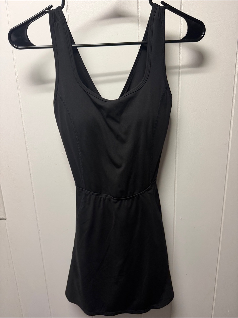HALARA Black Scoop-Neck Mini Dress